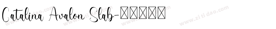 Catalina Avalon Slab字体转换